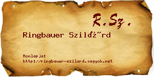 Ringbauer Szilárd névjegykártya